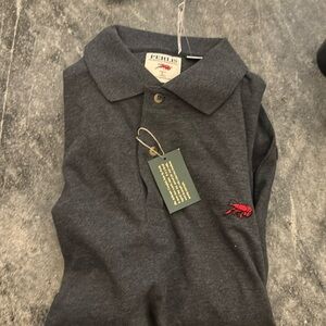 Perlis gray short sleeve polo men’s large
